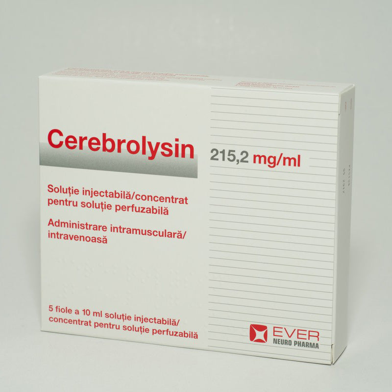 Original CEREBROLYSIN 10ml x 5 Ampoules EVER NEURO Pharma - pack 3 boxes